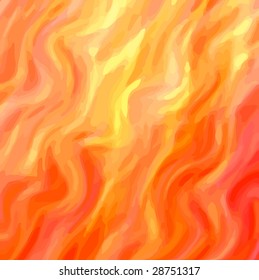 vector - digital abstract painting, hot colors