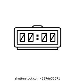 vector digital alarm clock glyph icon isolated on white background 