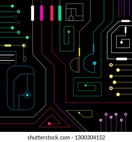 Vector digital background. nylon light theme technology