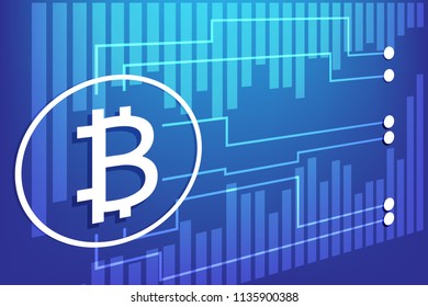 Vector Digital Bitcoin Crypto currency Blockchain.