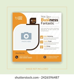 Vector digital business marketing agency and corporate social media post template vector
