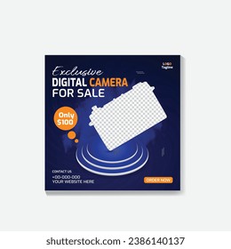 Vector Digital Camera business promotion template and Design