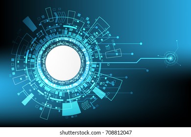 Vector digital circuit communication concept for technology background