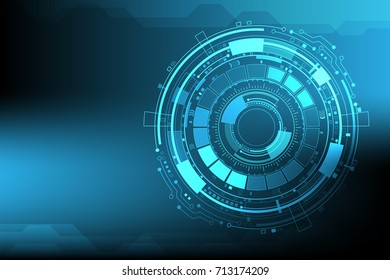 Vector digital circuit communication concept for technology background