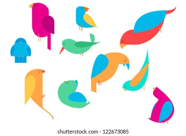 vector digital clip art birds