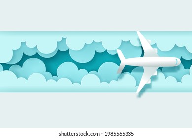 Vector digital craft of Travel banner, Time to travel concept. Eps 10 vector.