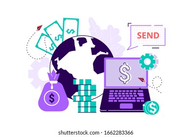 Vector digital currency exchange, finance, digital money market, cryptocoin wallet, stock exchange, online money transfer. Flat style modern design vector illustration for web page, cards, poster.