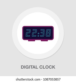 vector digital display clock illustration - timer countdown