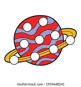 Vector digital educational game with cartoon character for toddlers:  patches or dot marker pages