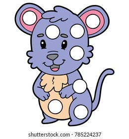 Vector digital educational game with cartoon character
