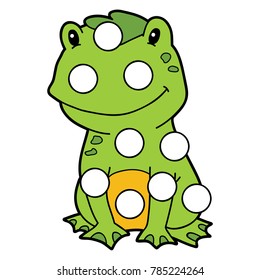 Vector digital educational game with cartoon character