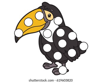 Vector digital educational game for toddlers: plasticine patches or dot marker pages to develop fine motor skills