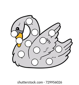Vector digital educational game for toddlers: plasticine patches or dot marker pages to develop fine motor skills