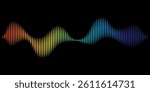 Vector Digital EQ Music Equalizer. Sound Wave Design Element. Speaking Sound Wave. Artificial Intelligence AI Assistant Voice Visualization.