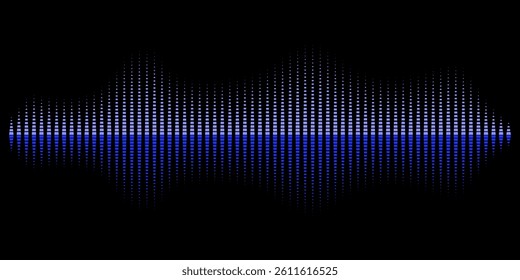 Vector Digital EQ Music Equalizer. Sound Wave Design Element. Speaking Sound Wave. Artificial Intelligence AI Assistant Voice Visualization.