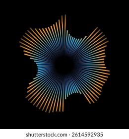 Vector Digital EQ Music Equalizer. Sound Wave Design Element. Speaking Sound Wave. Artificial Intelligence AI Assistant Voice Visualization.
