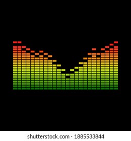 Vector digital equalizer. Audio colorful wave logo. Vector illustration. EPS10