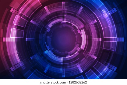 vector digital futuristic technology concept, abstract background illustration