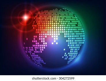 vector digital global technology, abstract background