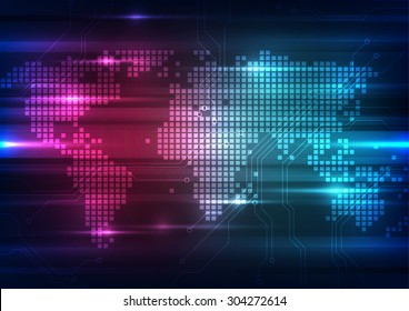 vector digital global technology, abstract background