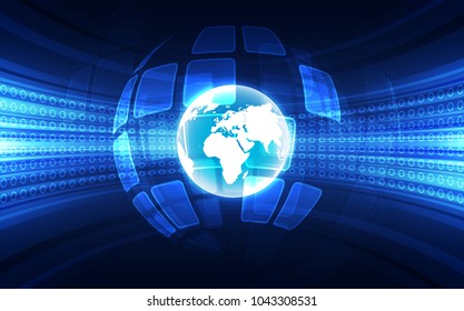 vector digital global technology concept, abstract background