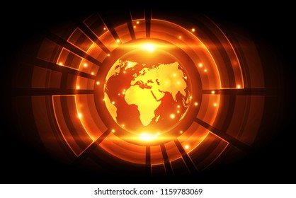 vector digital global technology concept, abstract background