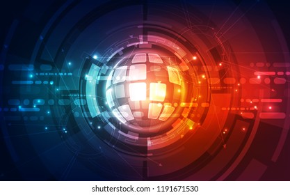 vector digital global technology concept, abstract background illustration