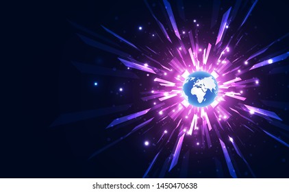 vector digital global technology concept, abstract background