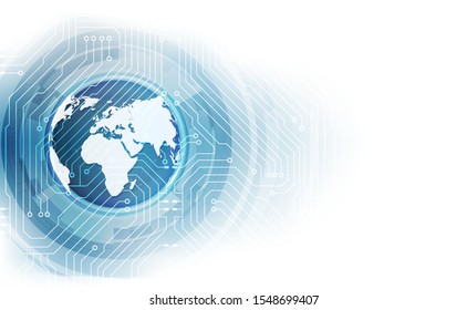 vector digital global technology concept, abstract background
