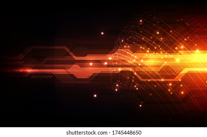vector digital global technology concept, abstract background