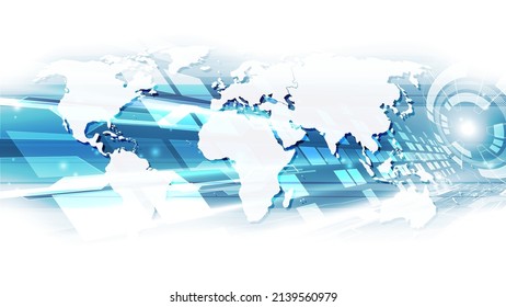 vector digital global technology concept, abstract background illustration