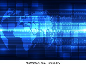 vector digital global technology concept, abstract background