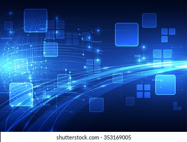 vector digital global technology concept, abstract background