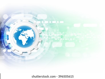 vector digital global technology concept, abstract background