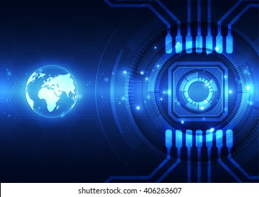 vector digital global technology concept, abstract background