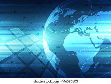 vector digital global technology concept, abstract background