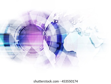 vector digital global technology concept, abstract background