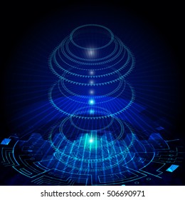 vector digital global technology concept, abstract background