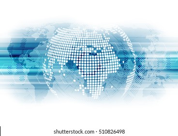 vector digital global technology concept, abstract background