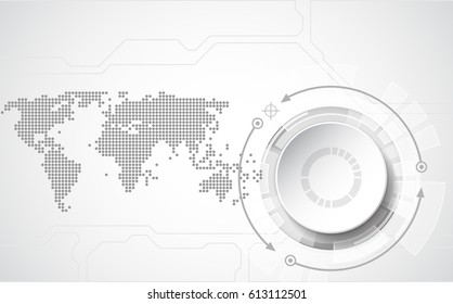 Vector Digital Global Technology Concept, Abstract Background