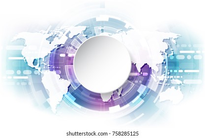 vector digital global technology concept, abstract background