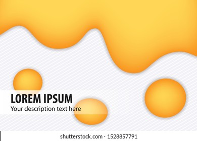 Vector digital graphic background message board for text or info frame design. Outline shadow over yellow colored spots for modern web dashboard design