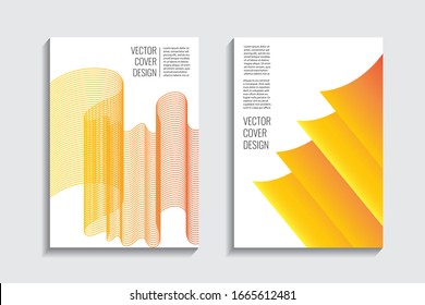  Gráfico digital vectorial. Plantilla dinámica fluida. Tapa geométrica mínima. 3d concepto futurista.  Fondo de diseño web. Elementos gráficos creativos. Líneas ventiladas rojas amarillas. Fondo de degradado moderno.