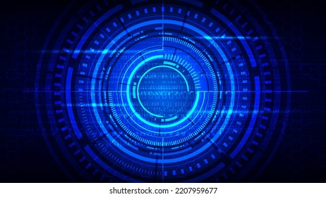 Vector digital hi tech technology adstract blue light background.