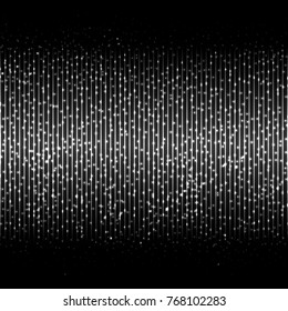 Vector digital illustration. Vector background with silver shining neon lines. Vector design with glitter effect. Abstract background technology.