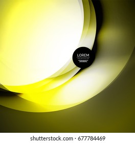 Image vectorielle illustration numérique, ondes et cercles brillants