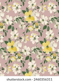 vector digital image printing factory, flower solid natural seamless pattern textile and wrapping paper design allover,  