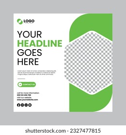 Vector digital marketing agency and corporate social media banner or post template