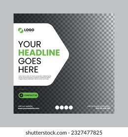 Vector digital marketing agency and corporate social media banner or post template