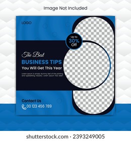 Vector digital marketing agency and corporate social media post template